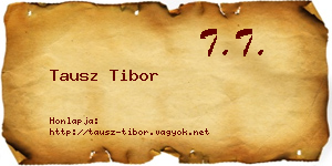Tausz Tibor névjegykártya