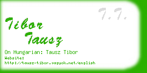 tibor tausz business card